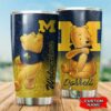 Michigan Wolverines Pooh Custom Name Tumbler 2