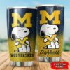 Michigan Wolverines Snoopy Custom Name Tumbler 2