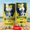 Michigan Wolverines Tumbler snoopy NCAA 12 custom name 2