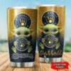 Milwaukee Brewers Baby Yoda Custom Name Tumbler 2