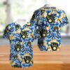 Milwaukee Brewers Hawaiian Shirt flower summer gift for fans 2