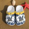 Milwaukee Brewers MLB paint flakes Crocs Crocband Clogs, Comfy Footwea 2