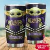 Minnesota Vikings Baby Yoda Tumbler Custom Name 3