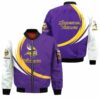 Minnesota Vikings Bomber Jacket graphic curve 3