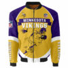 Minnesota Vikings Bomber Jacket Graphic Running men gift for fans 2