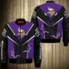 Minnesota Vikings bomber Jacket lightning graphic gift for men 2