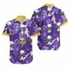 Minnesota Vikings Coconut Leaves And Skulls Hawaii Shirt and Shorts Su 2