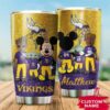 Minnesota Vikings Grogu Mickey Groot Custom Name Tumbler 2