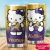 Minnesota Vikings Hello Kitty Custom Name Tumbler 2