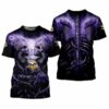 Minnesota Vikings Skeleton All Over Print Gift For Fan 3D T Shirt 2