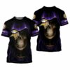 Minnesota Vikings Skull All Over Print Gift For Fan 3D T Shirt Swe 3