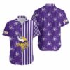 Minnesota Vikings Stripes and Skull Hawaii Shirt and Shorts Summer Col 3