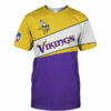 Minnesota Vikings T-shirt 3D new style Short Sleeve gift for fan 3