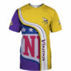 Minnesota Vikings T-shirt 3D summer Short Sleeve gift for fan 3