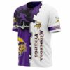 Minnesota Vikings T-shirt graphic heart ECG line 2