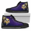 Minnesota Vikings Thor Head Beside Custom Canvas High Top Shoes L9 2