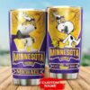 Minnesota Vikings Tumbler Snoopy 12 custom name 2