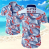 Mlb Boston Red Sox 1 Hawaiian Graphic Print Short Sleeve Hawaiian Shir 2