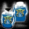 MLB Los Angeles Dodgers Baby Yoda All Over Printed 3D Hoodie N98 3