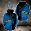 MLB Los Angeles Dodgers Black Blue Baby Yoda All Over Printed 3D Hoodi 2