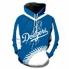 MLB Los Angeles Dodgers Blue White New Full All Over Printed 3D Hoodie 2