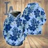 MLB Los Angeles Dodgers Hawaiian Tropical Flower New Full All Over Pri 3