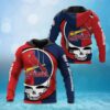 Mlb St Louis Cardinals Skull Mlb St Louis Cardinals St Louis Cardinals V19862 All Over Printed Custom Hoodie 3D Zipper Hoodie Full Over Print 3D… 5