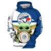 MLB Team Toronto Blue Jays Baby Yoda Gift For Fan 3D Hoodie All Over P 3