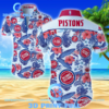 Nba Detroit Pistons Logo Hawaiian Shirt 4