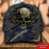 NCAA Navy Midshipmen 3D Skull Custom Name Classic Cap 2