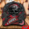 Ncaa new mexico lobos skull custom name classic cap hat 3