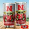 Nebraska Cornhuskers Baby Yoda Custom Name Tumbler 2