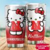 Nebraska Cornhuskers Hello Kitty Custom Name Tumbler 3