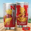 Nebraska Cornhuskers Pooh Custom Name Tumbler 2