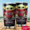 New England Patriots Baby Yoda Tumbler Custom Name 3