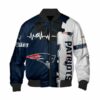 New England Patriots Bomber Jacket graphic heart ECG line 2