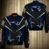 New England Patriots bomber Jacket lightning graphic gift for men 2