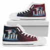 New England Patriots Football 1 Custom Canvas High Top Shoes L98 2