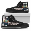 New England Patriots Football Baby Yoda Custom Canvas High Top Sho 2