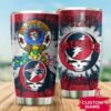 New England Patriots Grateful Dead Custom Name Tumbler 3