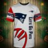 New England Patriots T-shirt Graphic balls gift for fans 3