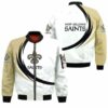 New Orleans Saints Bomber Jacket graphic curve 3