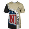 New Orleans Saints T-shirt 3D summer Short Sleeve gift for fan 2