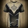 New Orleans Saints T-shirts lightning graphic gift for men 2