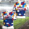 New York Giants Autism Gift For Dad Polo Shirt L98 3