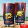 New York Giants Custom Name SpongeBob SquarePants Tumbler 3