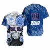 New York Giants Skull Gift For Fan Hawaiian Graphic Print Short Sl 3