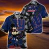 New York Giants Summer Hawaiian Shirt Mickey And Floral Pattern 2