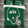 New York Jets 3PCS Summer Comforter Bedding Set Ultra Soft Microfiber Duvet Pillowcases 2