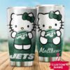 New York Jets Hello Kitty Custom Name Tumbler 3